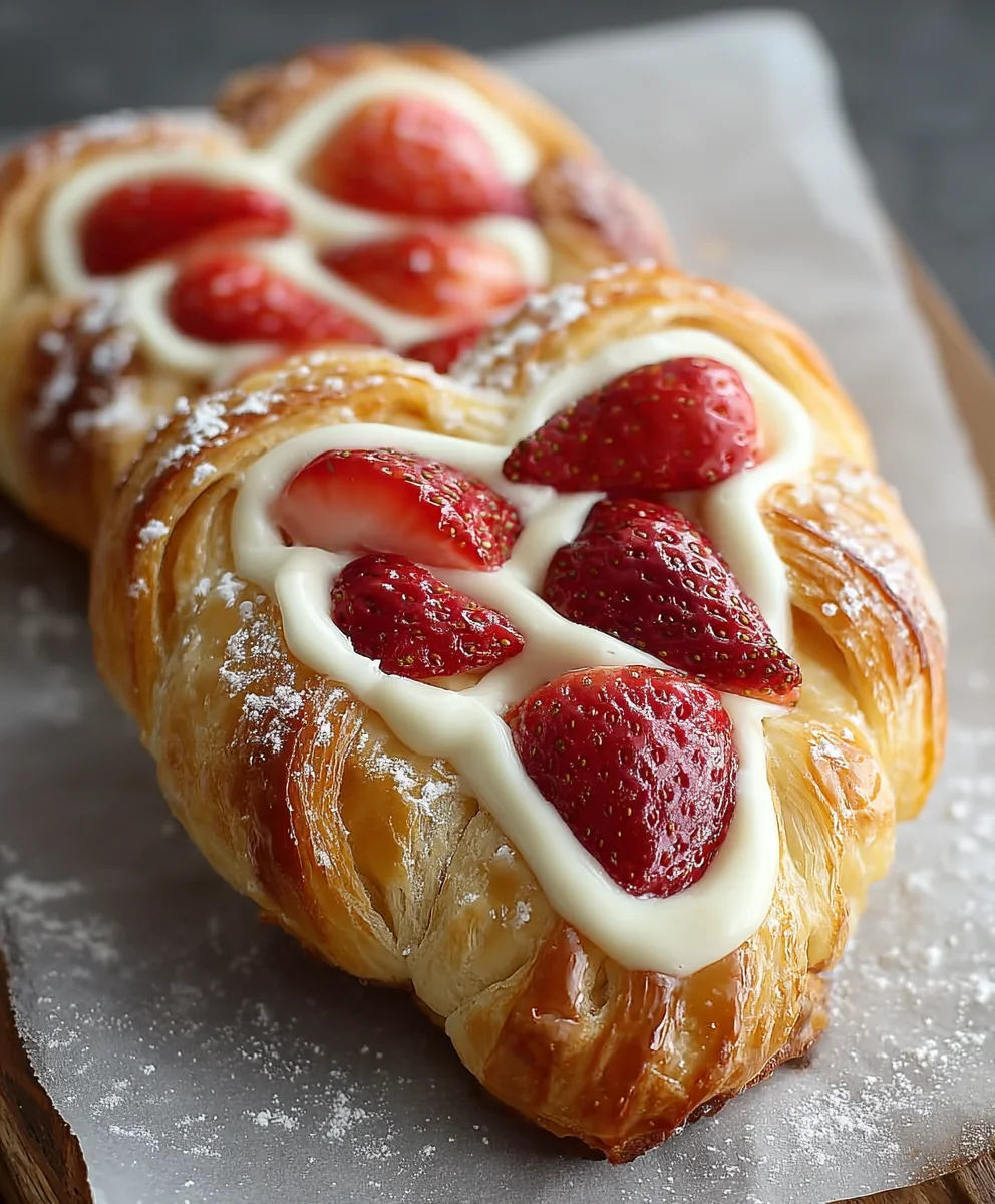 Strawberry Cream Danish-Easy Homemade Pastry Recipe