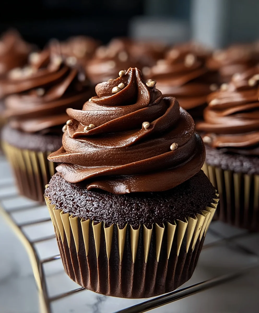 Rich Chocolate Fudge Cupcakes-Decadent Treat
