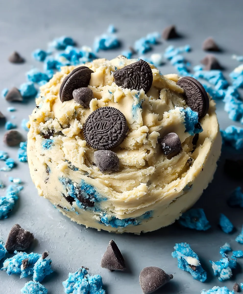 Cookie Monster Edible Cookie Dough Recipe