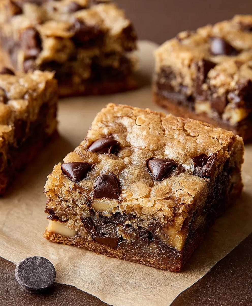 Easy Banana Chocolate Chip Cookie Bars - Delicious Treat