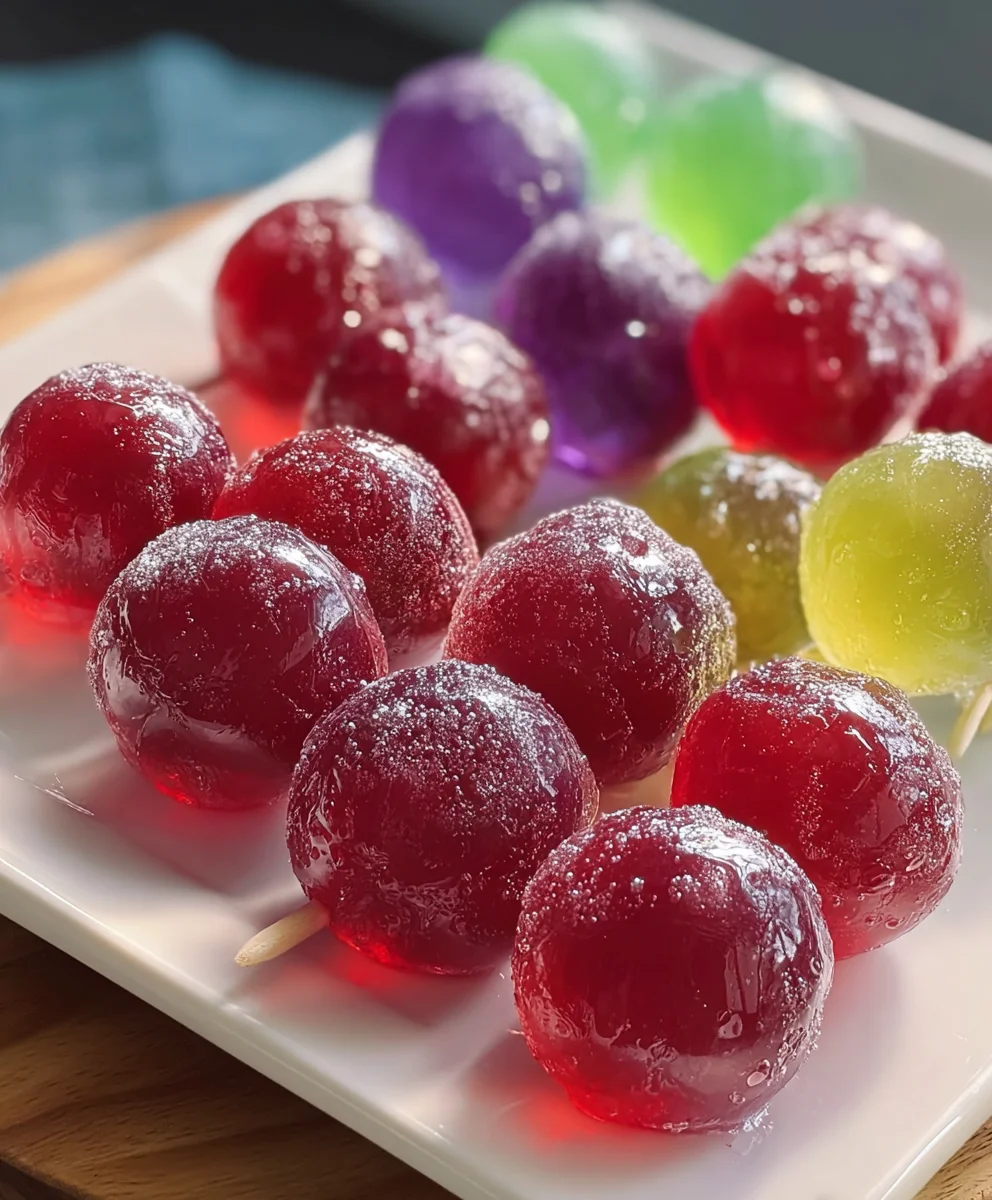 Easy Jell-O Candy Grapes - Frozen Treat