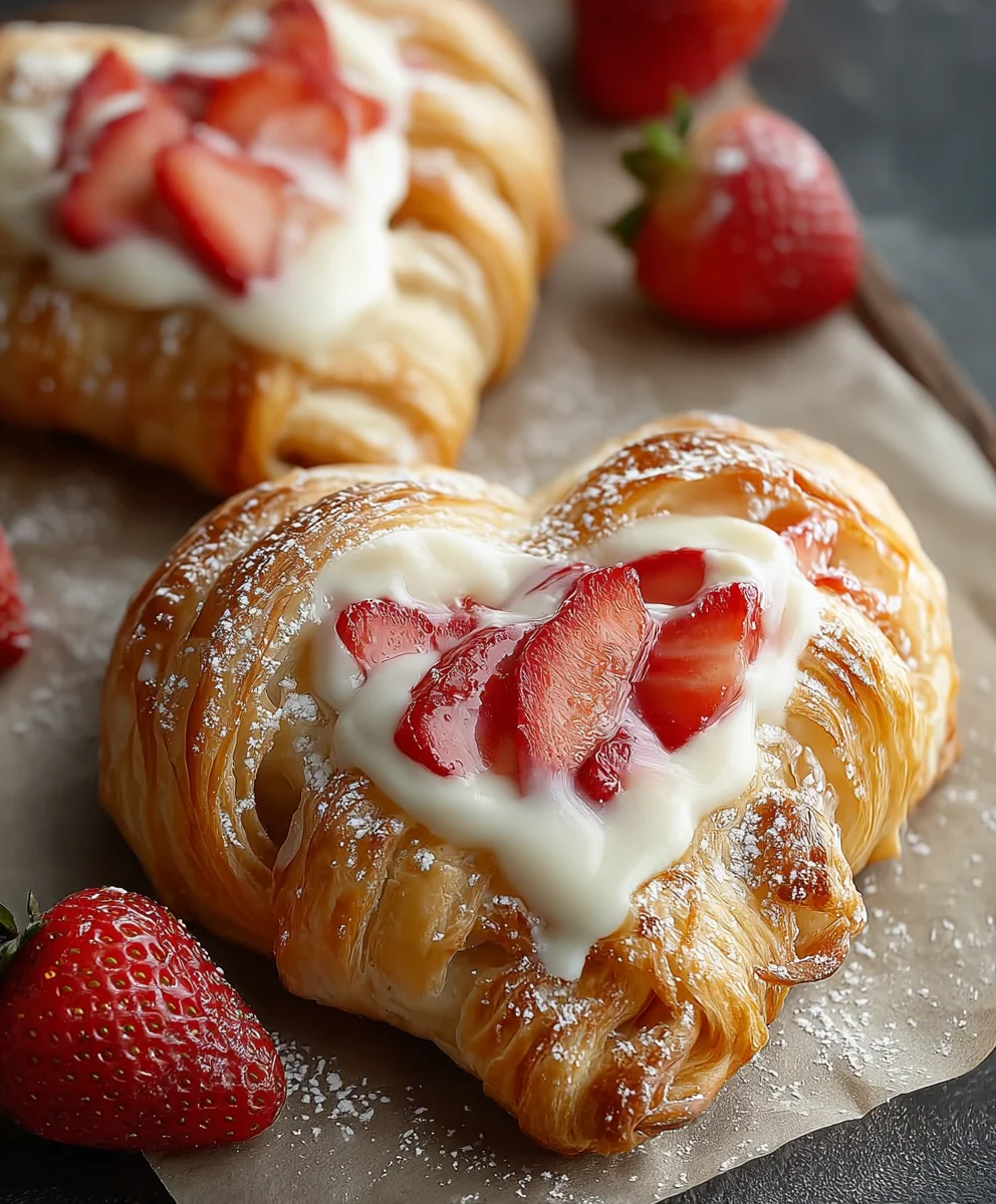 Strawberry Cream Danish-Easy Homemade Pastry Recipe