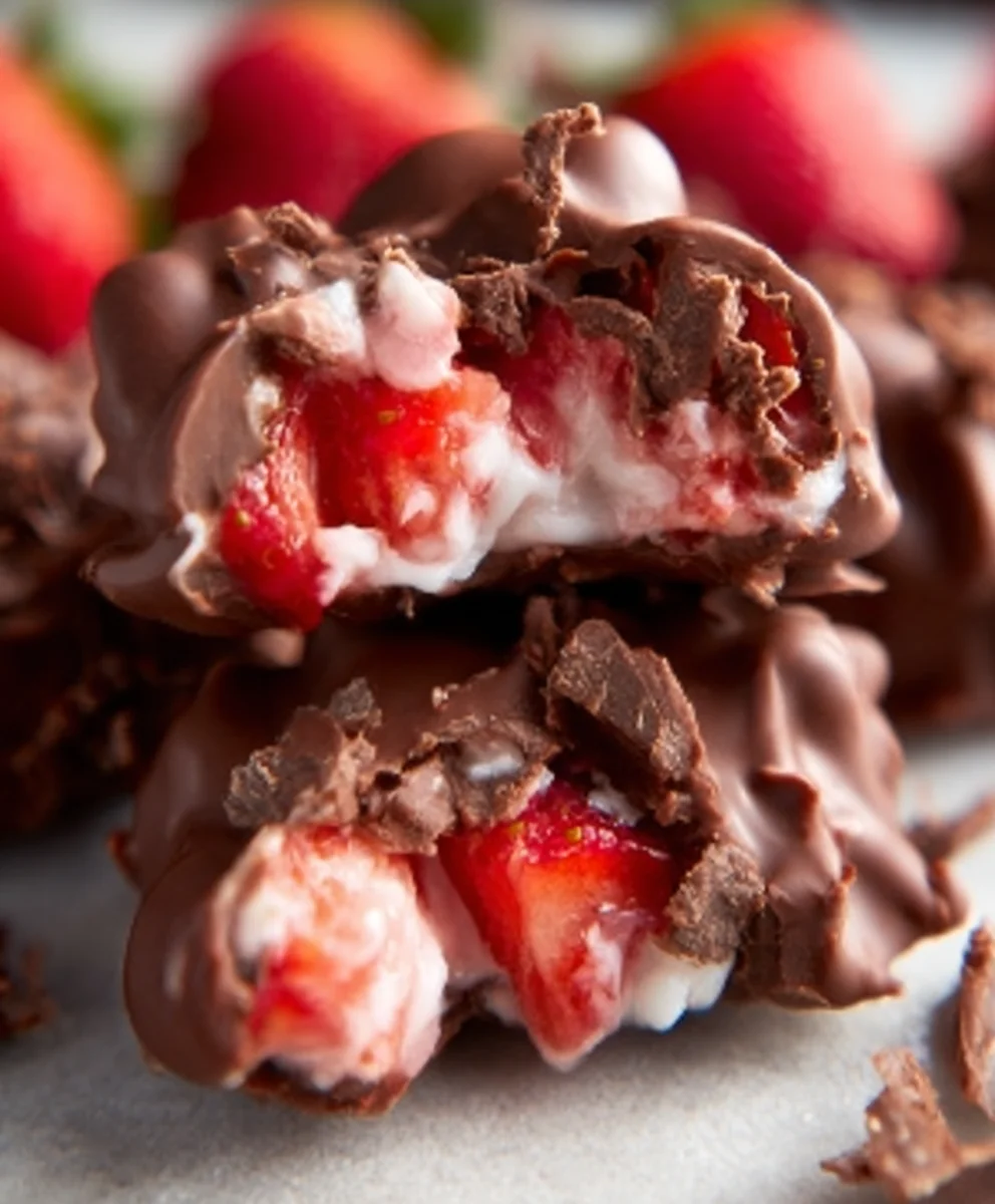 Chocolate Strawberry Yogurt Clusters-Viral Recipe