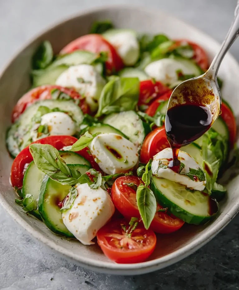 Fresh Cucumber Caprese Salad- Easy & Refreshing Recipe