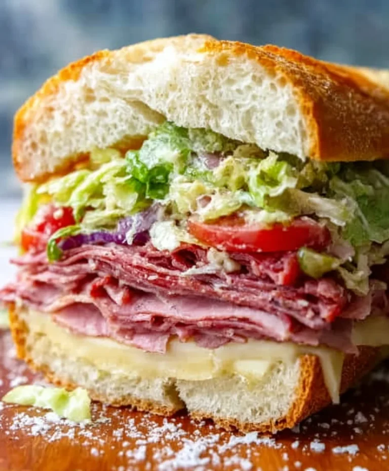 TikTok Viral Italian Beef Grinder Salad Sandwich