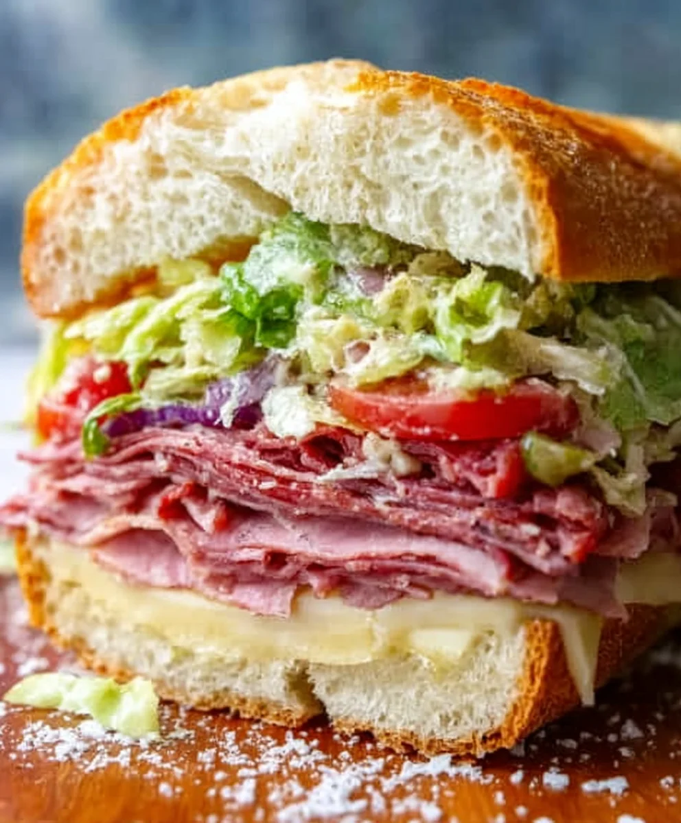 TikTok Viral Italian Beef Grinder Salad Sandwich