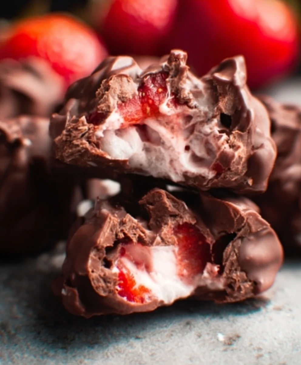 Chocolate Strawberry Yogurt Clusters-Viral Recipe
