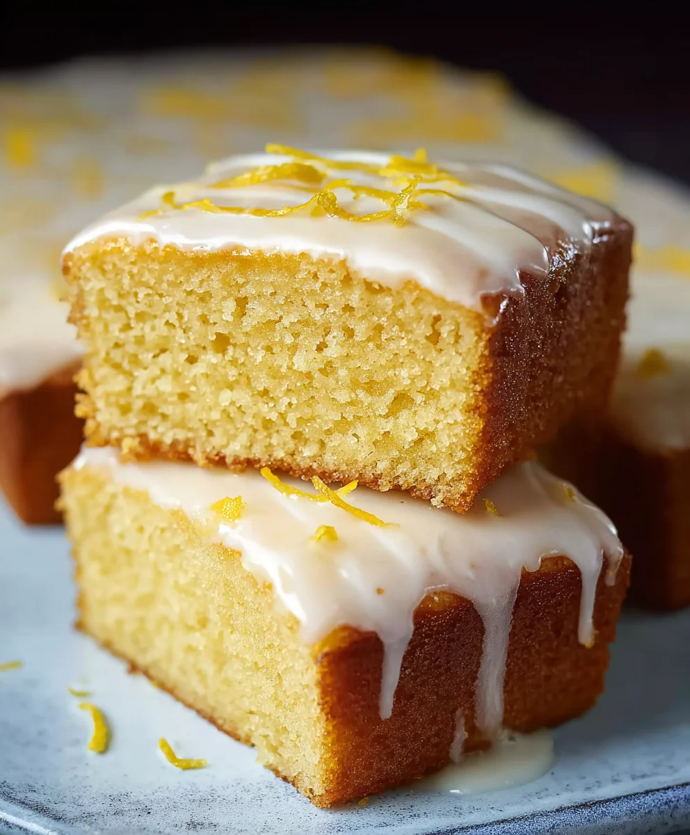 Easy Lemon Drizzle Cake Traybake - Quick Sweet Treat