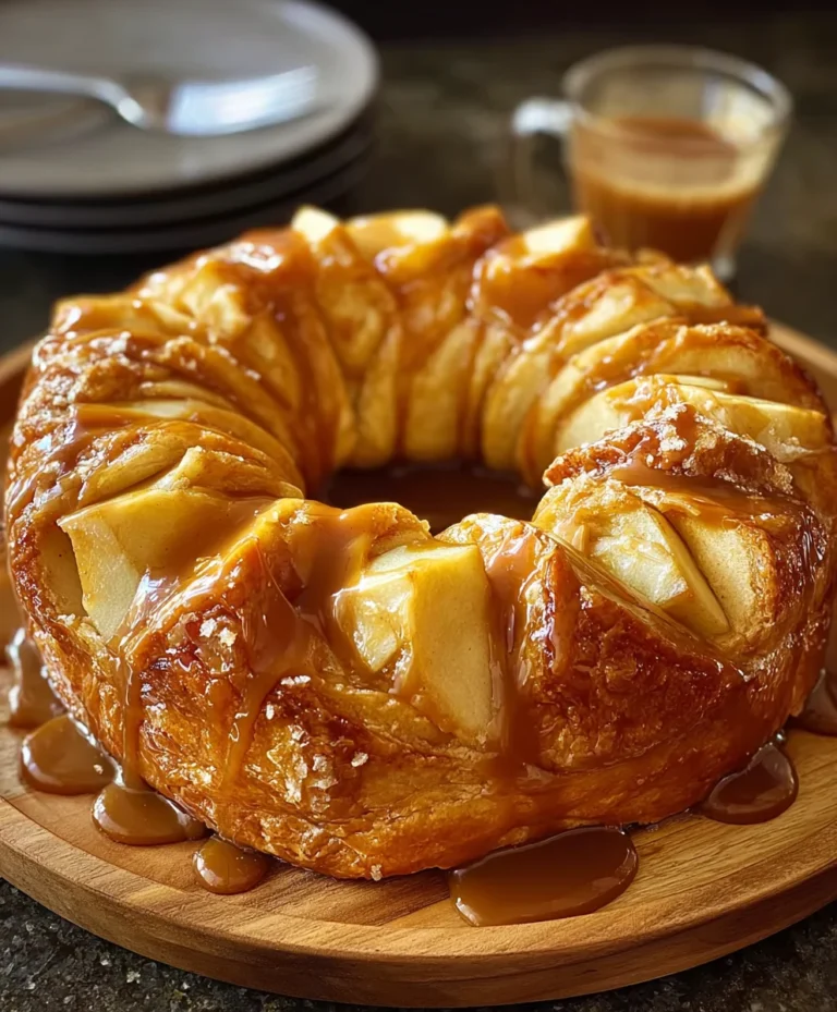 Caramel Apple Cream Cheese Crescent Ring Delight