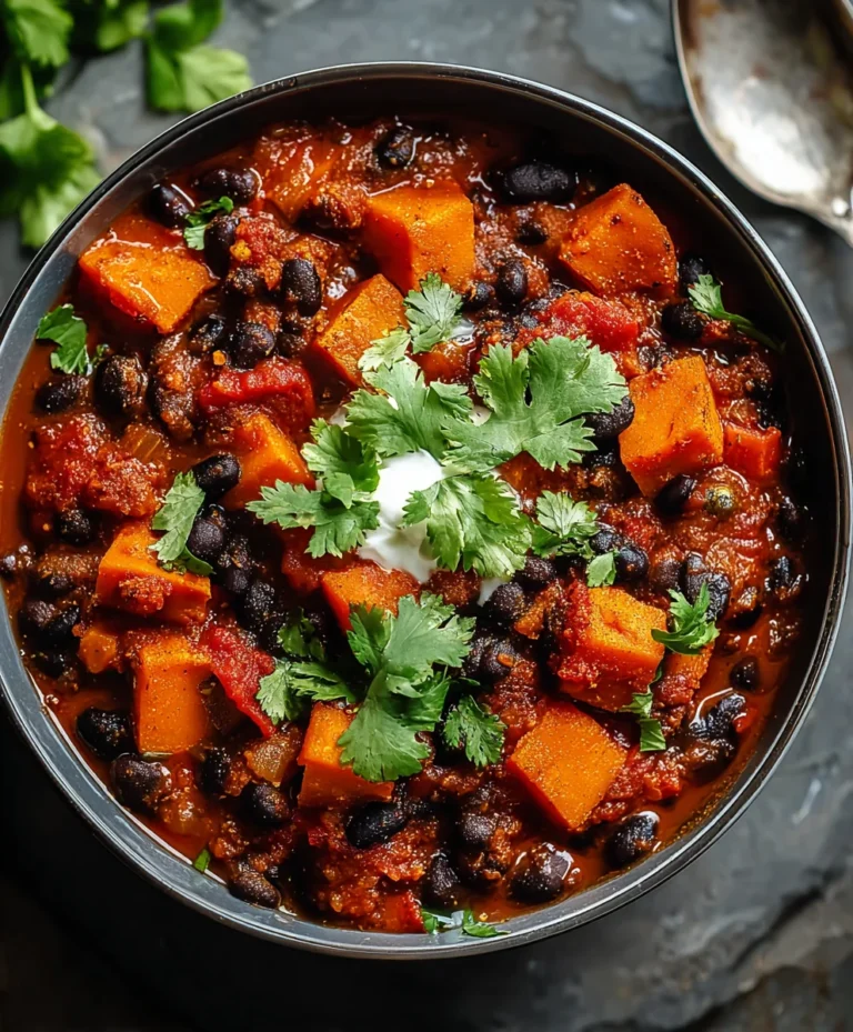 Hearty Sweet Potato Black Bean Chili – Easy & Flavorful