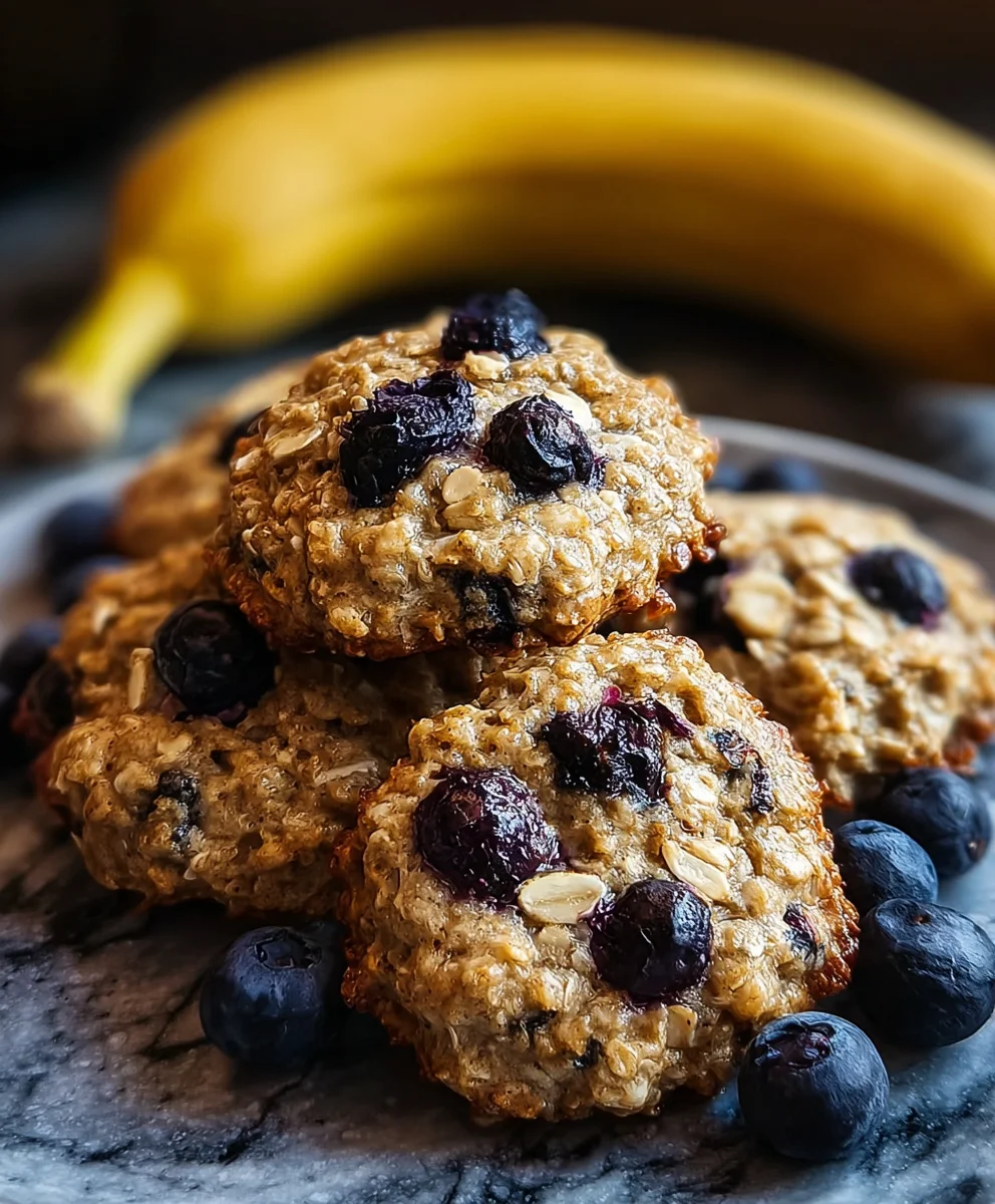 Banana Blueberry Breakfast Cookies-Easy Healthy Treat