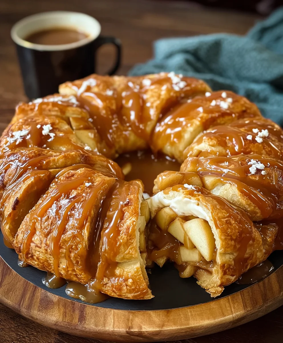 Caramel Apple Cream Cheese Crescent Ring Delight