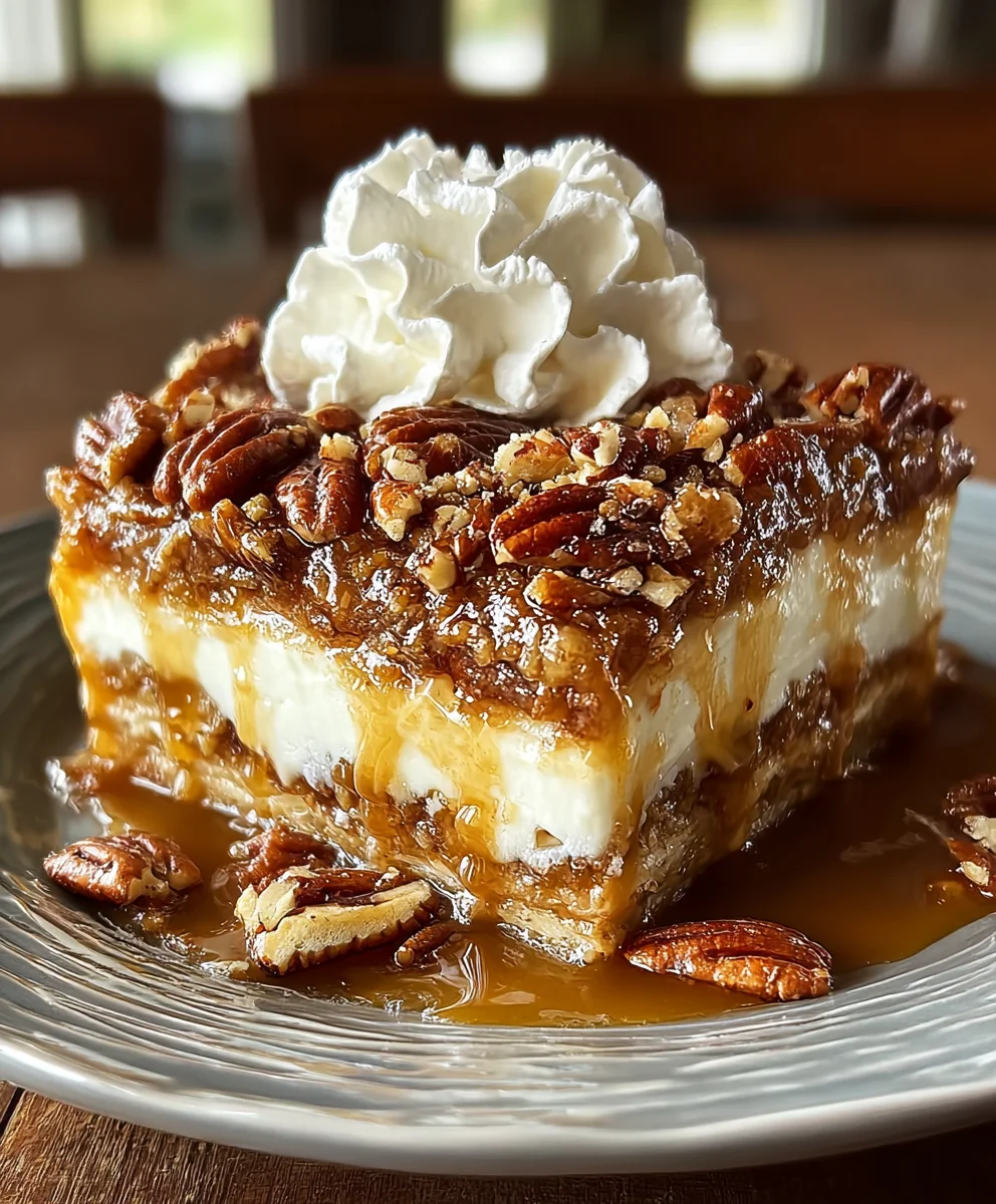 Decadent Pecan Pie Lasagna-Sweet Dessert Delight