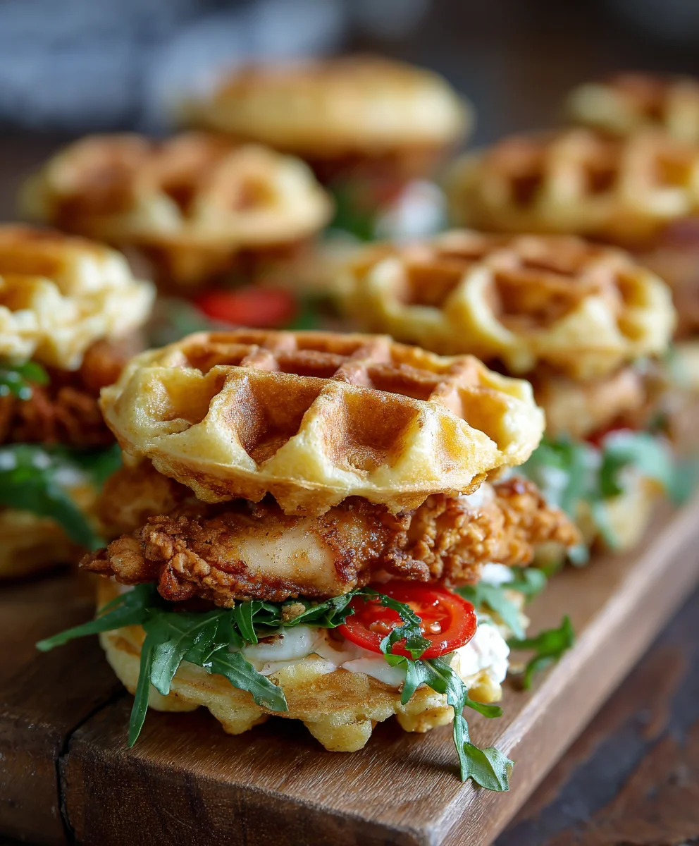 Game Day Chicken Waffle Sliders- Easy Snack Ideas