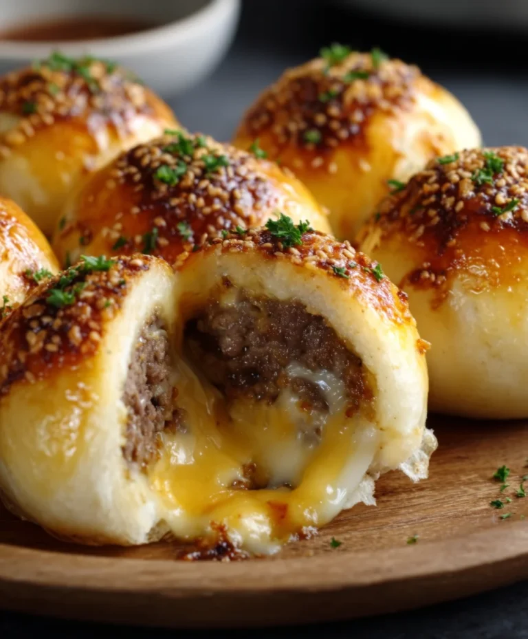 Garlic Parmesan Cheeseburger Bombs – Easy Recipe