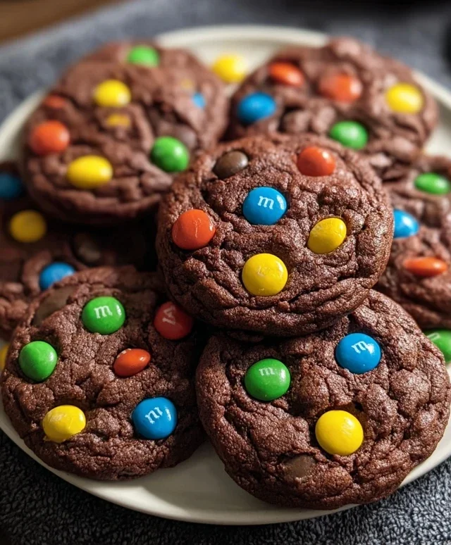 Chocolate M&M Cookies