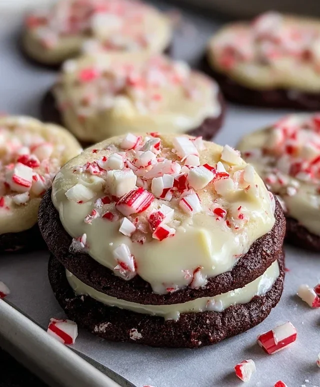White Chocolate Peppermint Bark Cookies
