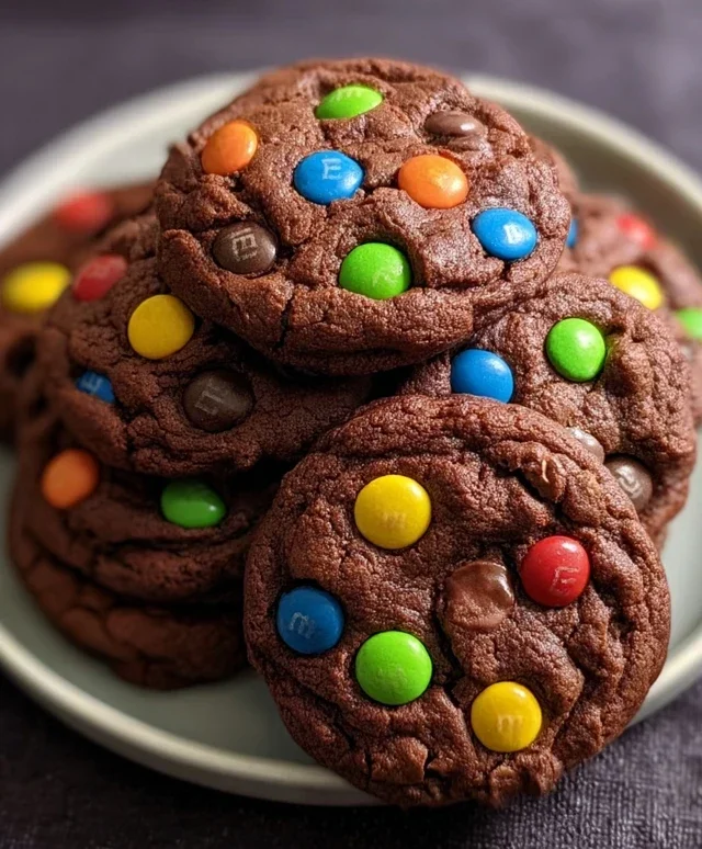 Chocolate M&M Cookies