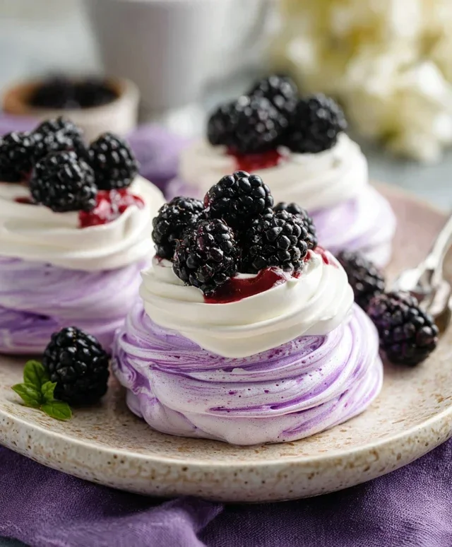 Blackberry Pavlovas