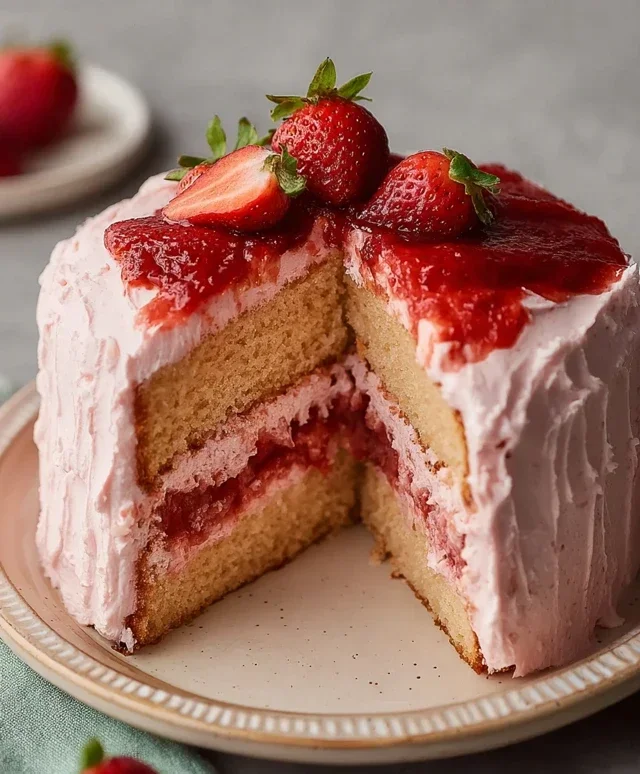 Small-batch Vegan Strawberry Cake