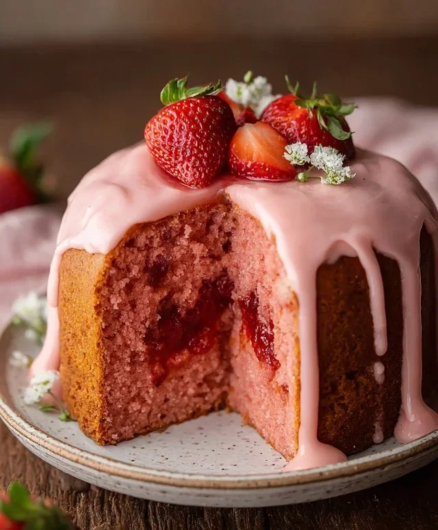 Small-batch Vegan Strawberry Cake