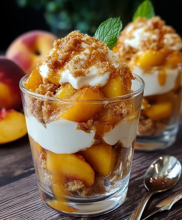 Classic Peach Cobbler Parfait