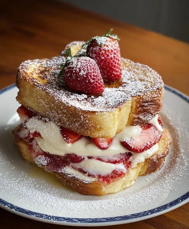 Strawberry Cream Cheese Stuffed French Toast