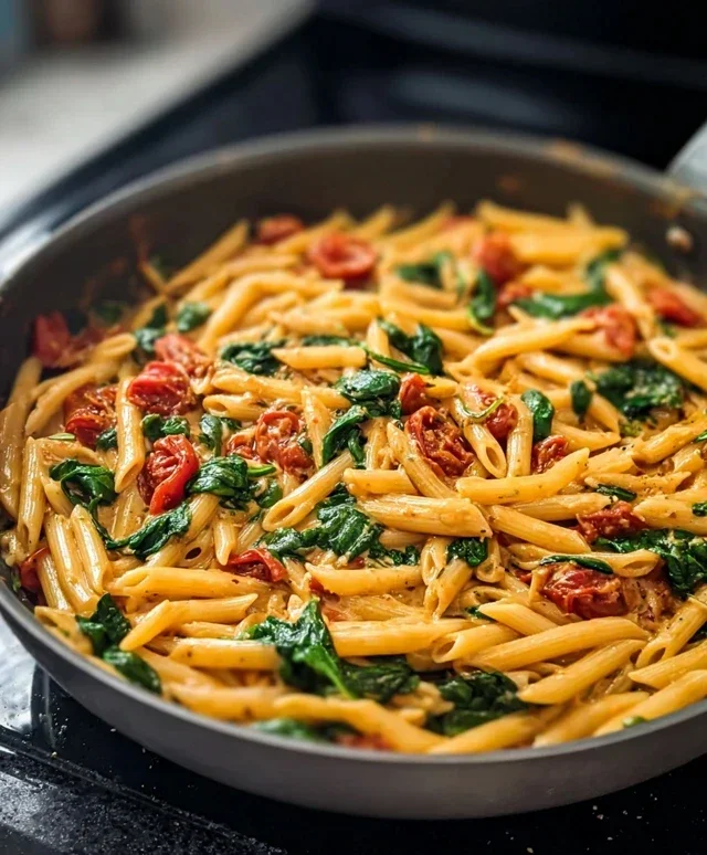One-Pot Spinach Tomato Pasta