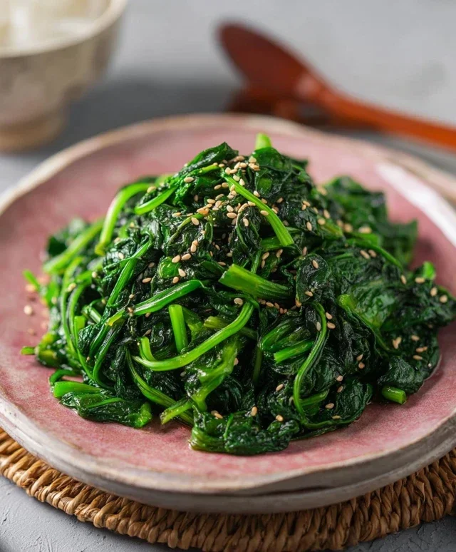 Korean Spinach Side Dish (Sigeumchi Namul)