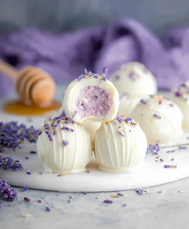 Honey Lavender White Chocolate Truffles