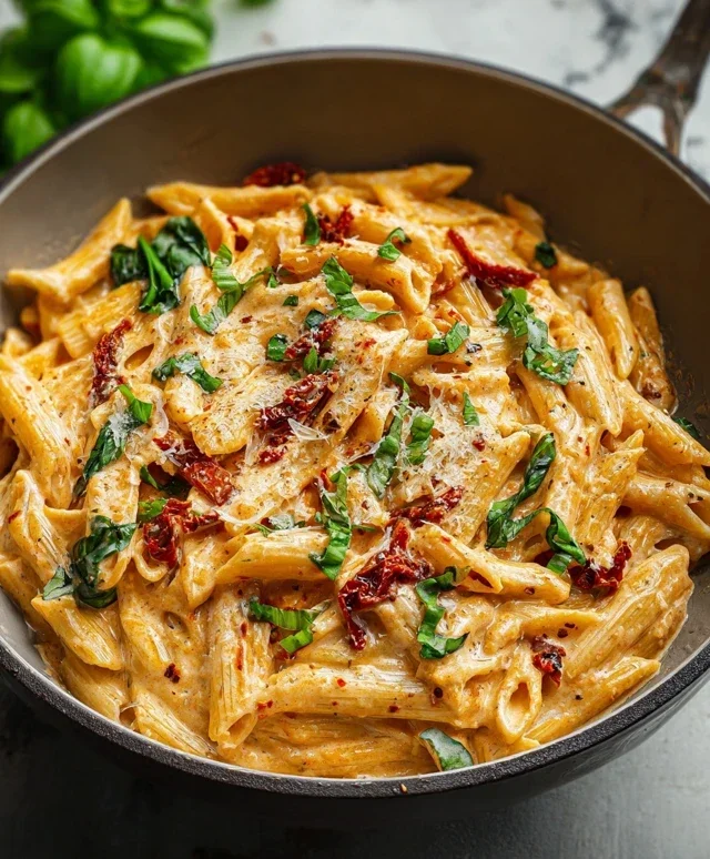 Vegan Creamy Sun Dried Tomato Pasta Recipe