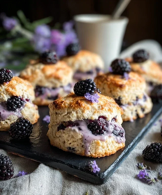 Blackberry Lavender Scones