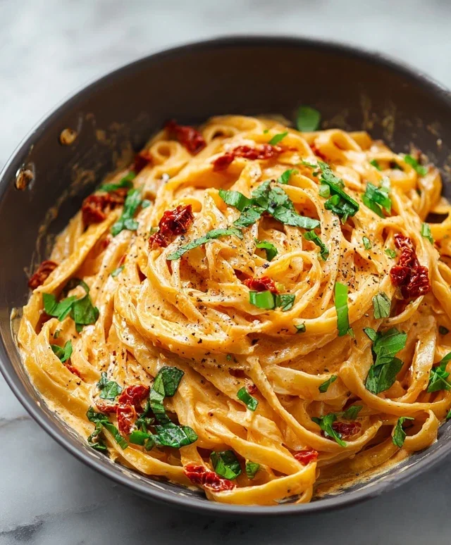 Vegan Creamy Sun Dried Tomato Pasta Recipe
