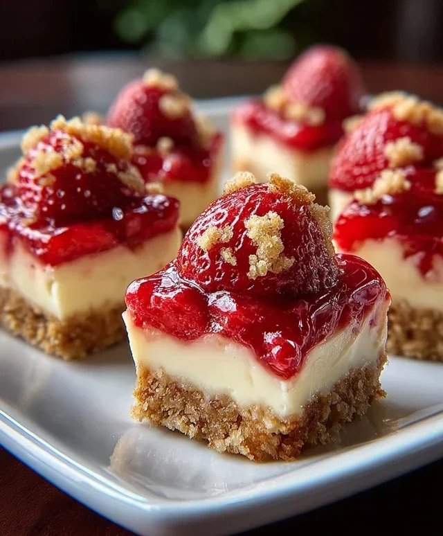 Strawberry Crunch Cheesecake Bites