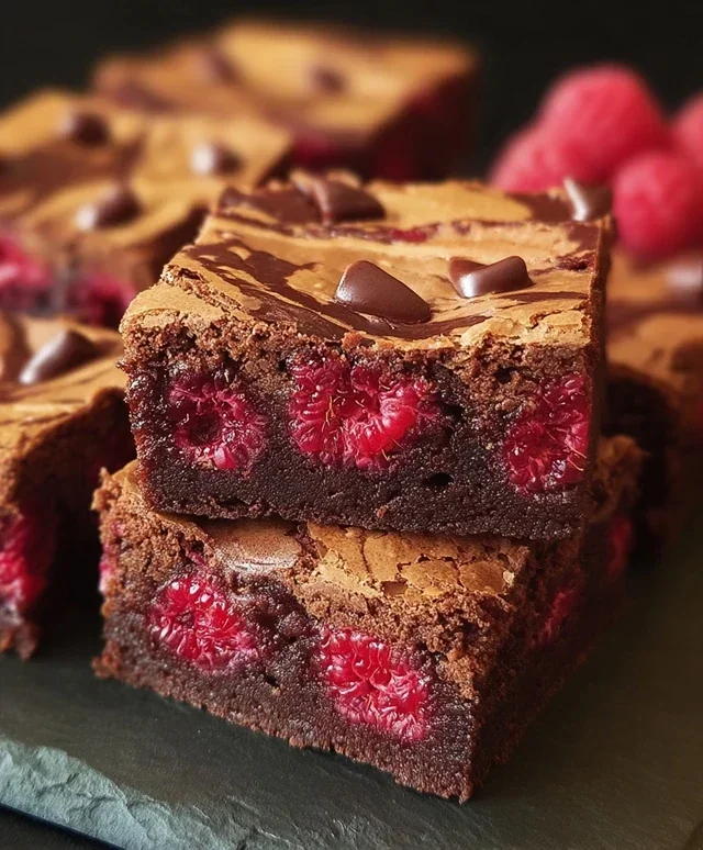 Raspberry Swirl Brownies