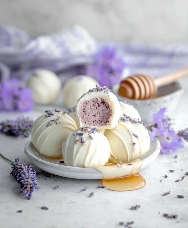 Honey Lavender White Chocolate Truffles