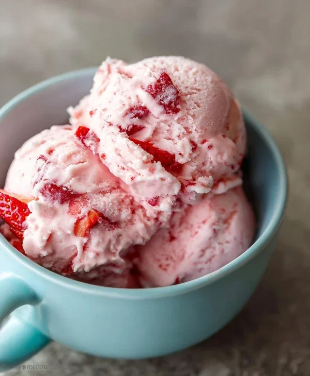 Homemade Strawberry Ice Cream