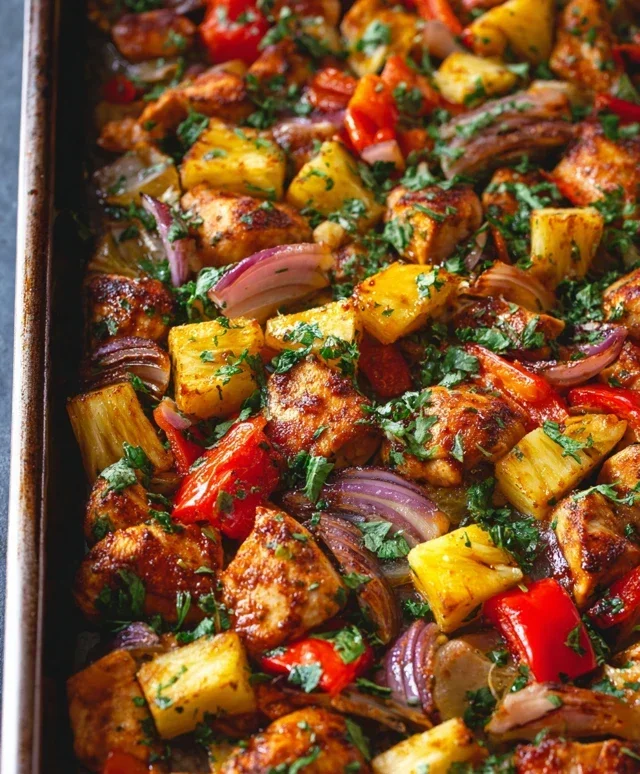 Hawaiian Chicken Sheet Pan
