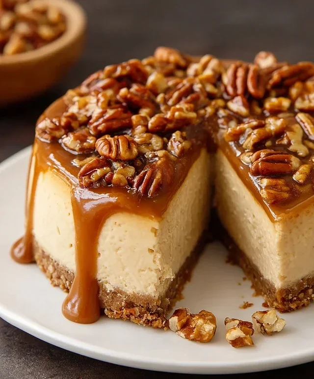 Pecan Caramel Cheesecake