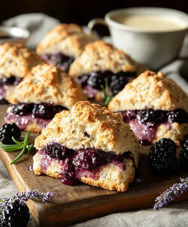Blackberry Lavender Scones