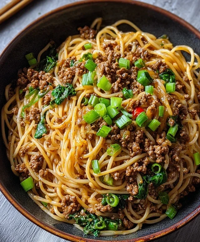 Asian Ground Beef Noodles