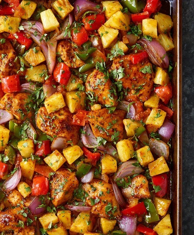 Hawaiian Chicken Sheet Pan