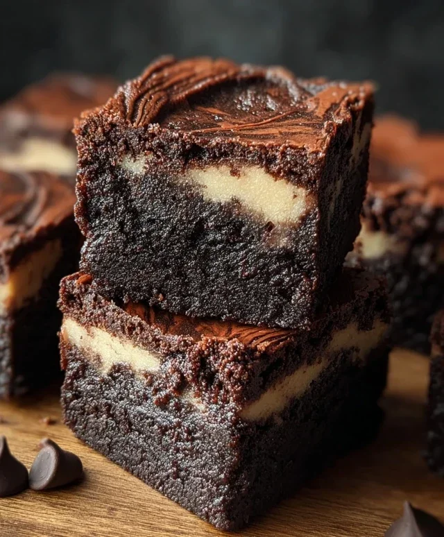 Dark Chocolate Cheesecake Brownies