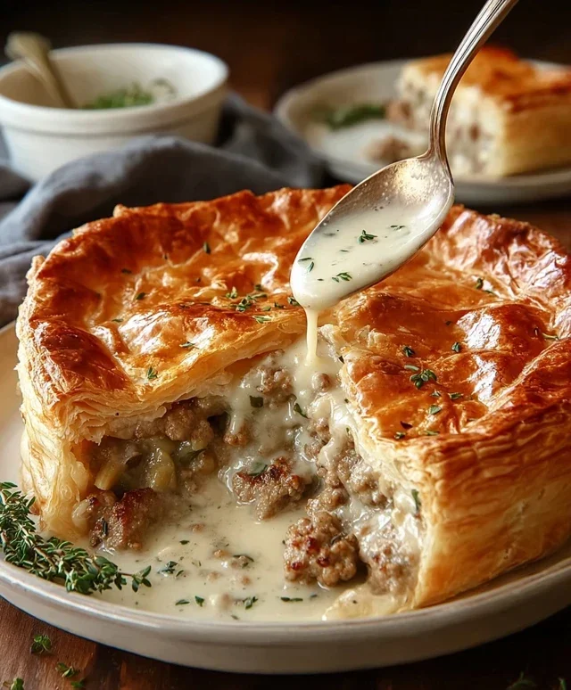 Sausage Gravy Puff Pie
