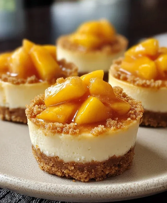 Peach Cobbler Mini Cheesecakes