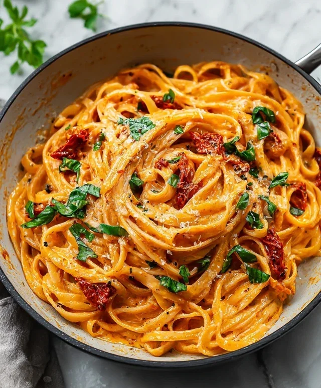 Vegan Creamy Sun Dried Tomato Pasta Recipe