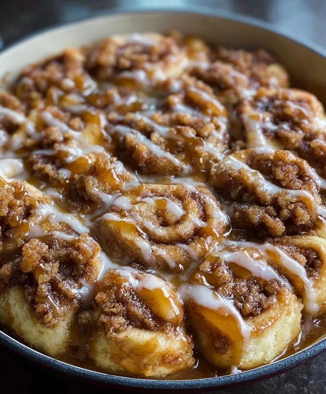 Apple Crisp Cinnamon Roll Casserole