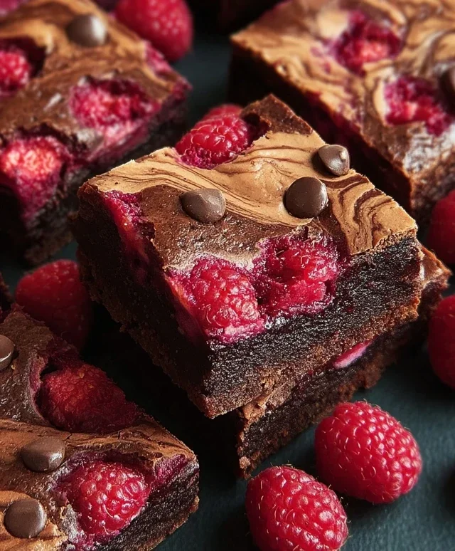 Raspberry Swirl Brownies
