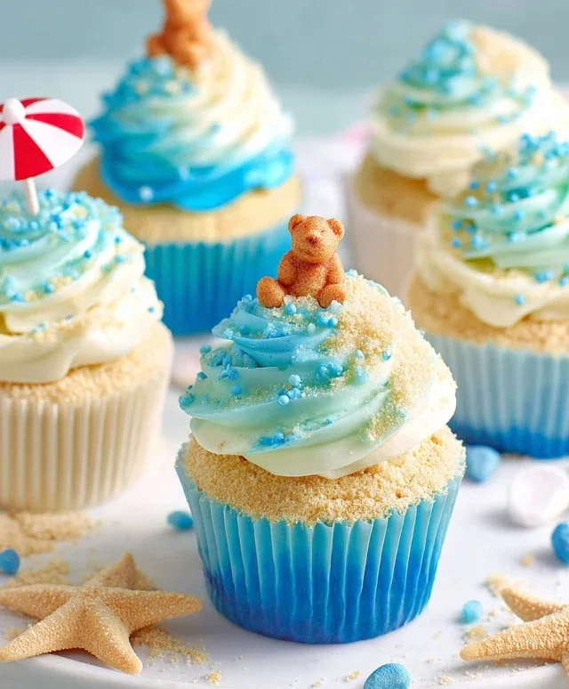 Beach Party Cupcakes