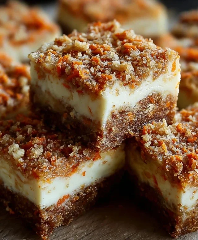 Irresistibly Indulgent Carrot Cake Cream Cheese Bars